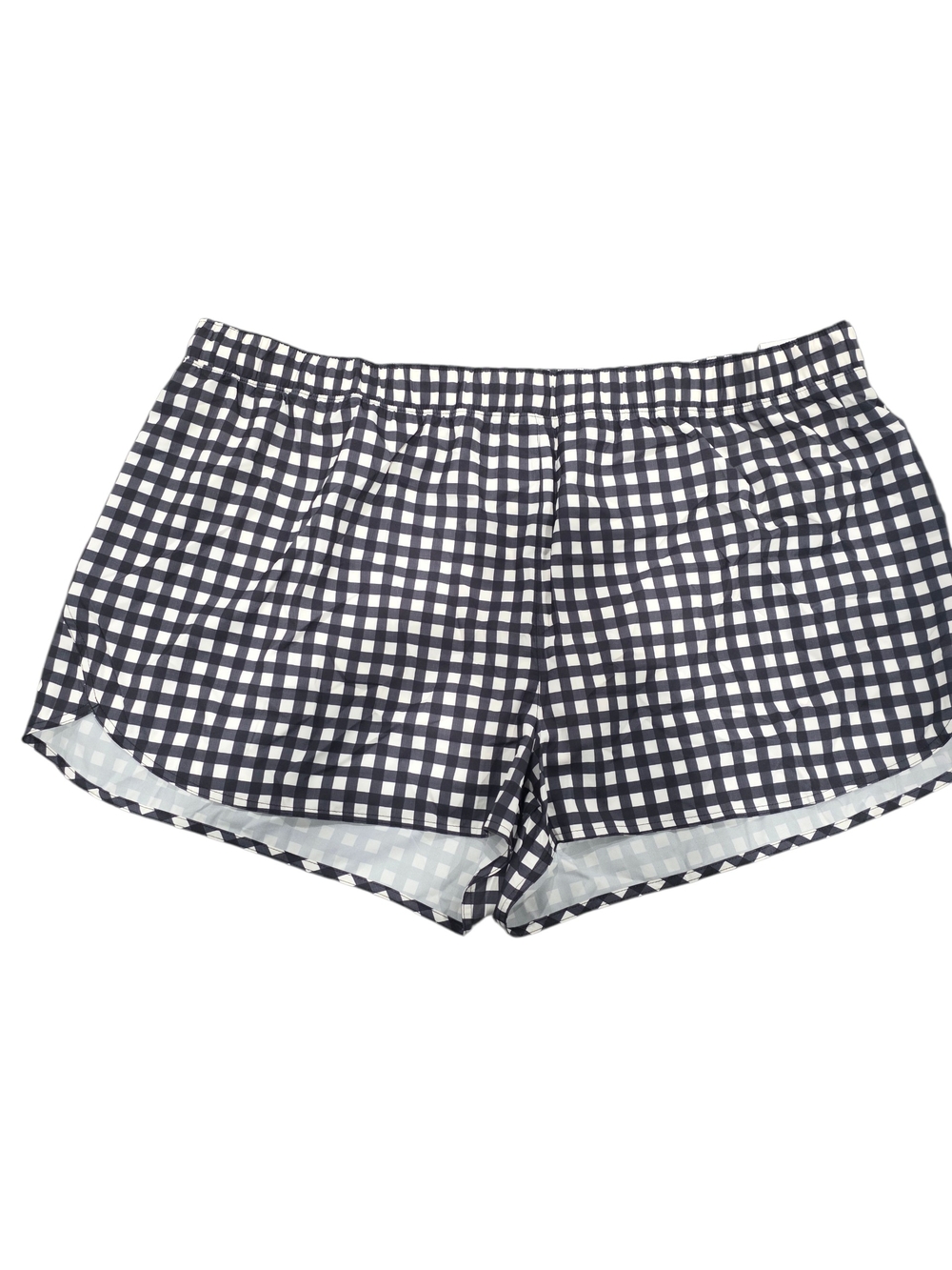 Black and White Gingham Lined Shorts 4X